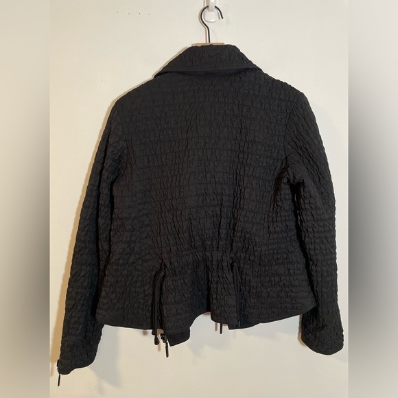 MYCRA PAC ONE Black Reversible Quilted Moto double Diagonal Zip Size 6-8 USA - Picture 9 of 15